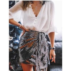 Zara sequin skort!